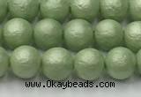 CSB2531 15.5 inches 6mm round matte wrinkled shell pearl beads