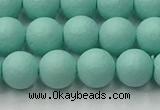 CSB2551 15.5 inches 6mm round matte wrinkled shell pearl beads