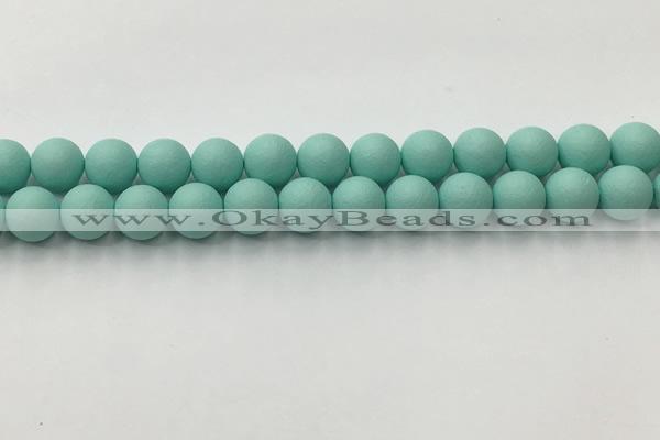 CSB2553 15.5 inches 10mm round matte wrinkled shell pearl beads