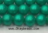 CSB2560 15.5 inches 4mm round matte wrinkled shell pearl beads