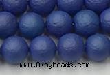 CSB2571 15.5 inches 6mm round matte wrinkled shell pearl beads