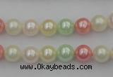 CSB305 15.5 inches 8mm round mixed color shell pearl beads