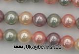 CSB324 15.5 inches 10mm round mixed color shell pearl beads