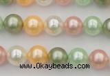 CSB327 15.5 inches 10mm round mixed color shell pearl beads