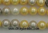 CSB334 15.5 inches 10mm round mixed color shell pearl beads