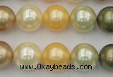 CSB373 15.5 inches 14mm round mixed color shell pearl beads