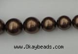 CSB402 15.5 inches 8mm - 16mm round shell pearl beads