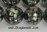 CSB4043 15.5 inches 16mm ball abalone shell beads wholesale