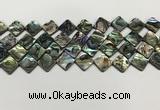 CSB4119 15.5 inches 10*10mm diamond abalone shell beads wholesale