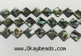 CSB4121 15.5 inches 14*14mm diamond abalone shell beads wholesale