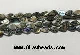 CSB4136 15.5 inches 10*14mm flat teardrop abalone shell beads