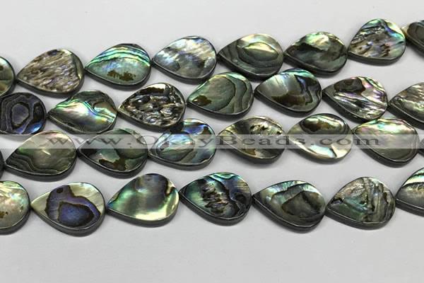 CSB4140 15.5 inches 18*25mm flat teardrop abalone shell beads