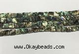 CSB4143 15.5 inches 8*8mm square abalone shell beads wholesale