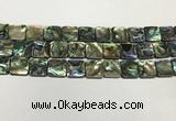 CSB4146 15.5 inches 14*14mm square abalone shell beads wholesale