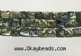 CSB4147 15.5 inches 16*16mm square abalone shell beads wholesale