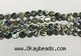 CSB4168 15.5 inches 8mm coin abalone shell beads wholesale