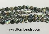 CSB4169 15.5 inches 10mm coin abalone shell beads wholesale