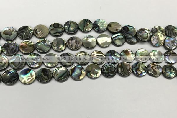 CSB4169 15.5 inches 10mm coin abalone shell beads wholesale