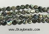 CSB4170 15.5 inches 12*12mm coin abalone shell beads wholesale