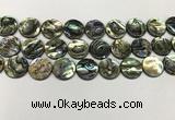 CSB4172 15.5 inches 16*16mm coin abalone shell beads wholesale