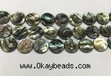 CSB4173 15.5 inches 18*18mm coin abalone shell beads wholesale