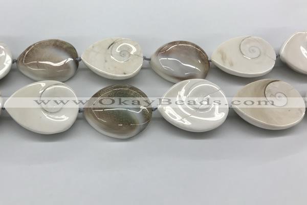 CSB4505 15.5 inches 28*38mm - 32*42mm teardrop shell beads wholesale