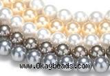 CSB47 16 inches 8mm round shell pearl beads Wholesale