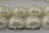 CSB565 15.5 inches 14*18mm whorl teardrop shell pearl beads