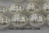 CSB570 15.5 inches 16*19mm whorl teardrop shell pearl beads