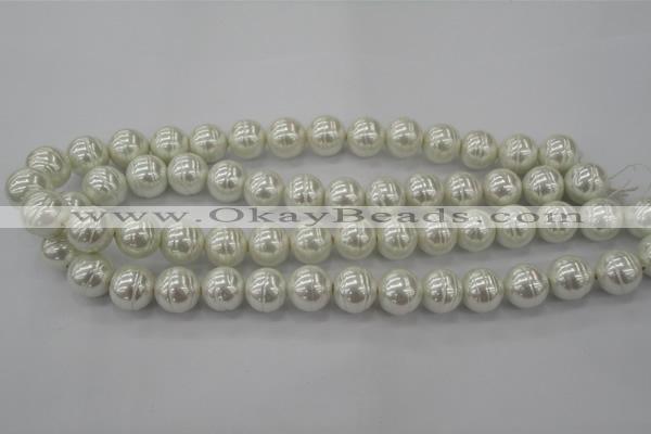 CSB620 15.5 inches 14mm whorl round shell pearl beads