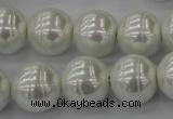 CSB635 15.5 inches 16mm whorl round shell pearl beads