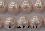 CSB637 15.5 inches 16mm whorl round shell pearl beads