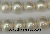 CSB800 15.5 inches 13*15mm oval shell pearl beads wholesale