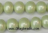 CSB809 15.5 inches 13*15mm oval shell pearl beads wholesale