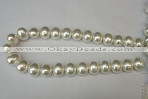 CSB826 15.5 inches 16*19mm oval shell pearl beads wholesale