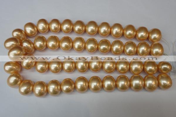 CSB827 15.5 inches 16*19mm oval shell pearl beads wholesale