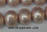 CSB829 15.5 inches 16*19mm oval shell pearl beads wholesale