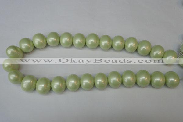 CSB831 15.5 inches 16*19mm oval shell pearl beads wholesale