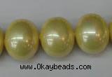 CSB832 15.5 inches 16*19mm oval shell pearl beads wholesale