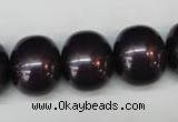 CSB839 15.5 inches 16*19mm oval shell pearl beads wholesale