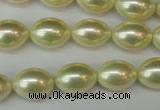 CSB846 15.5 inches 10*14mm rice shell pearl beads wholesale