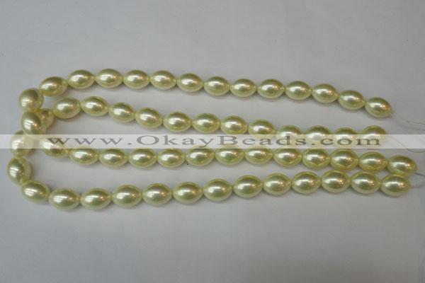 CSB846 15.5 inches 10*14mm rice shell pearl beads wholesale