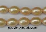 CSB847 15.5 inches 10*14mm rice shell pearl beads wholesale