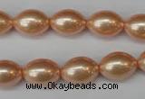 CSB848 15.5 inches 10*14mm rice shell pearl beads wholesale