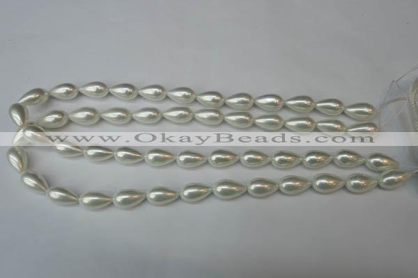 CSB864 15.5 inches 9*16mm teardrop shell pearl beads wholesale