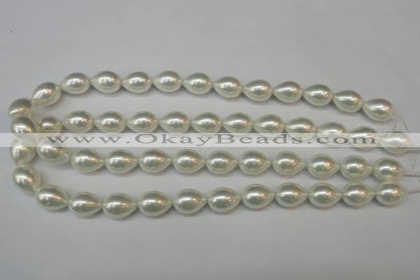 CSB868 15.5 inches 12*16mm teardrop shell pearl beads wholesale