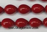 CSB869 15.5 inches 12*16mm teardrop shell pearl beads wholesale