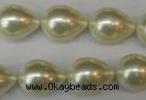 CSB873 15.5 inches 14*19mm teardrop shell pearl beads wholesale