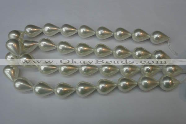 CSB875 15.5 inches 16*22mm teardrop shell pearl beads wholesale