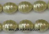 CSB887 15.5 inches 13*16mm whorl teardrop shell pearl beads wholesale